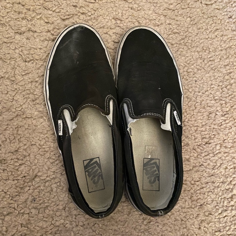 black slip on vans